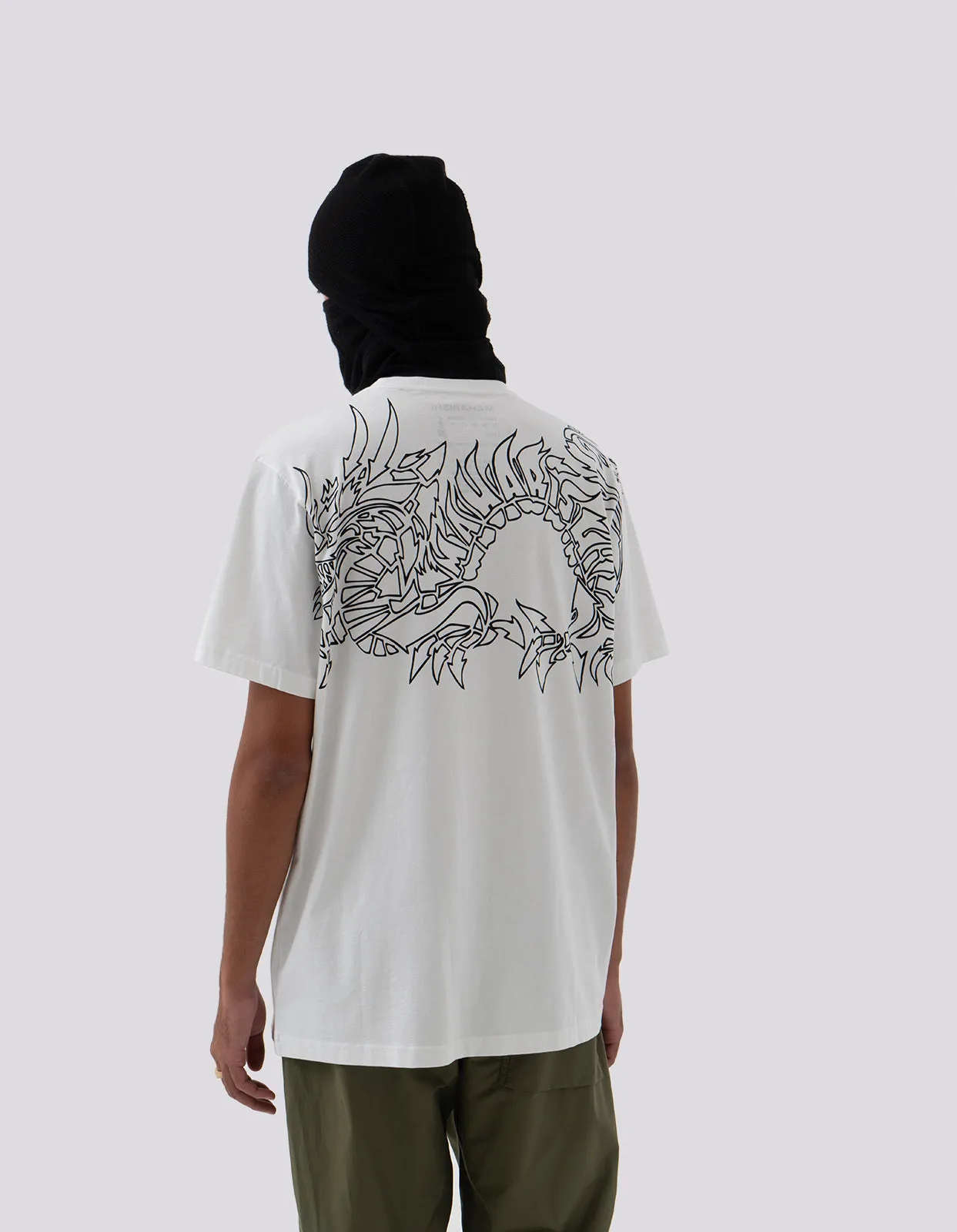 1256 Distorted Dragon T-Shirt · Guest Artist: Kay One White