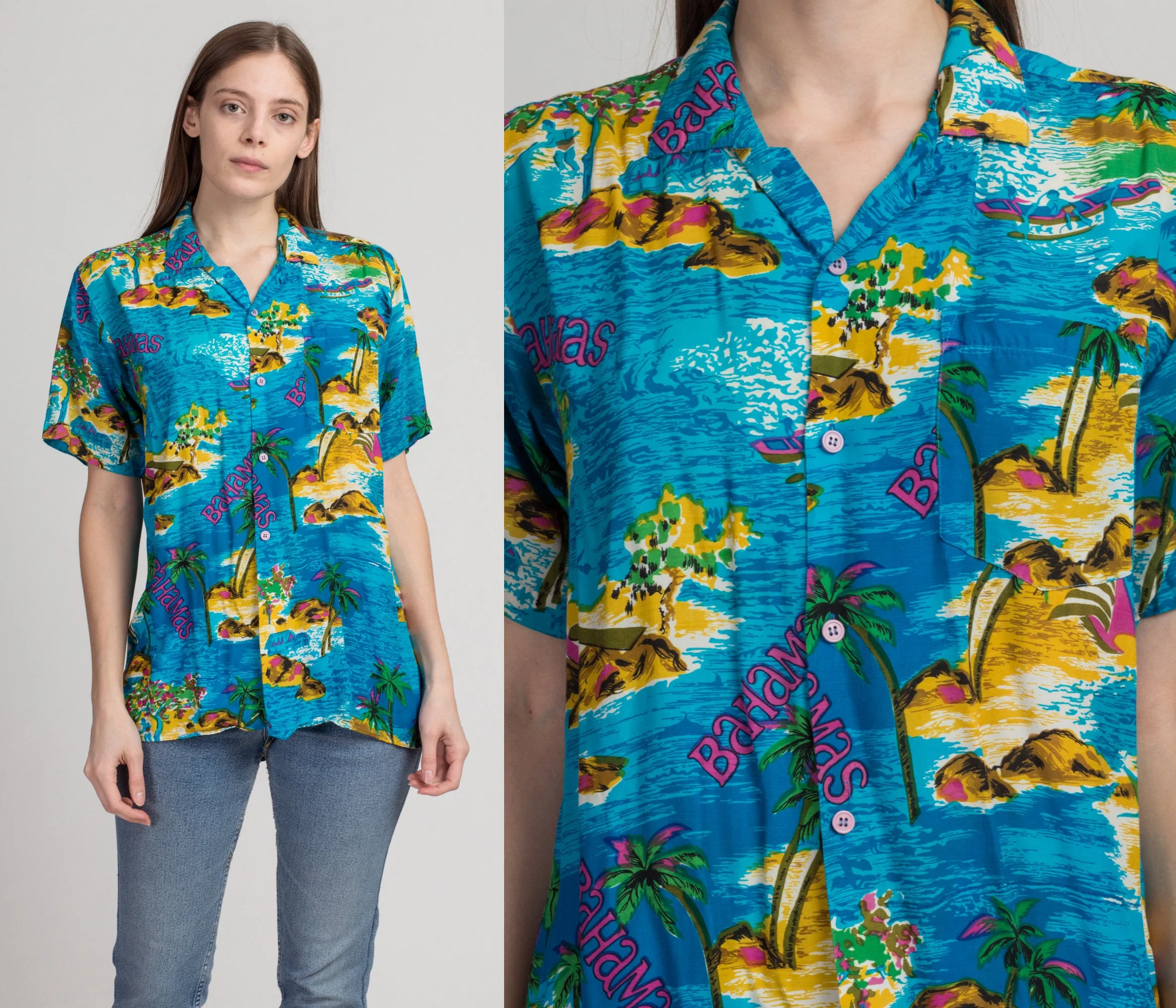 1960s Bahamas Aloha Shirt By Watanmal - Men's Medium