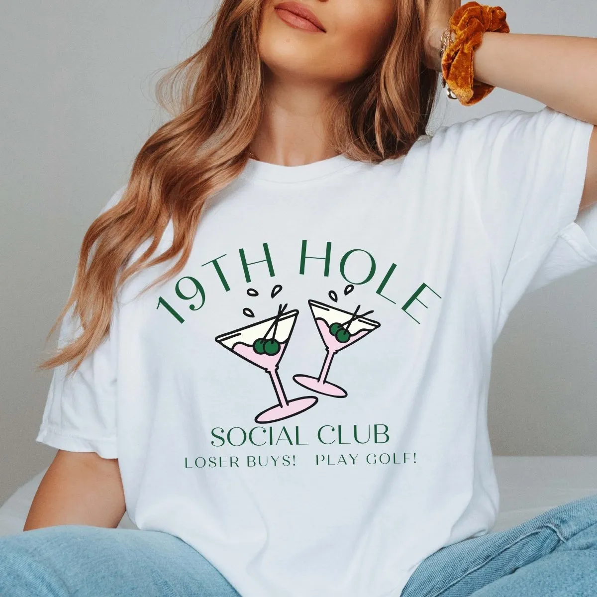 19th Hole Social Club Comfort Color Graphic Tee