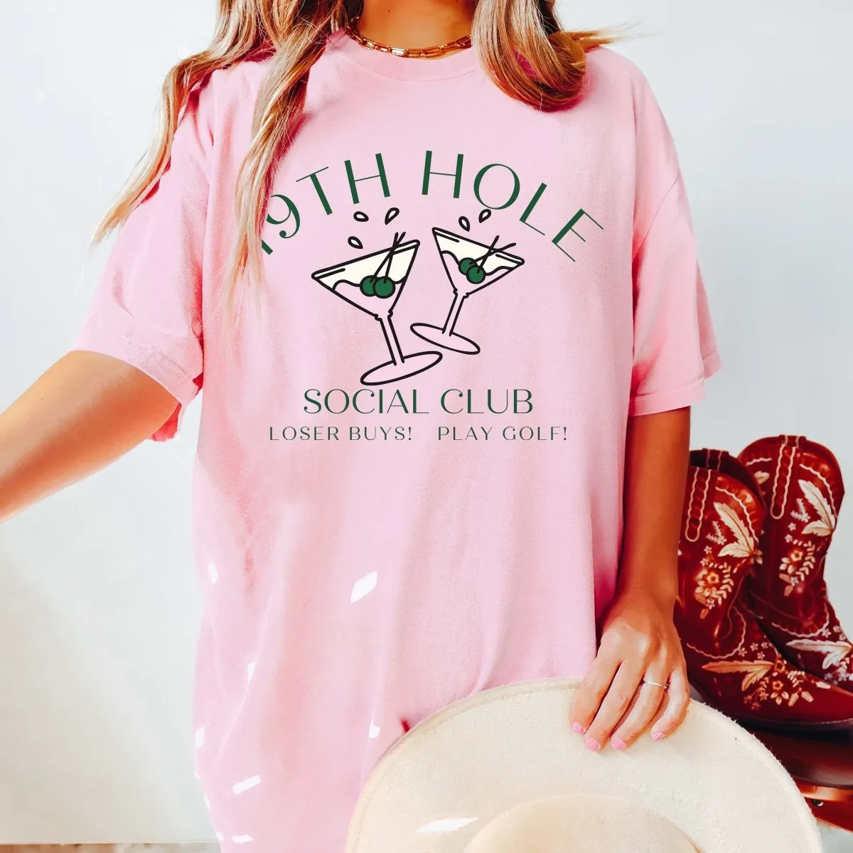 19th Hole Social Club Comfort Color Graphic Tee