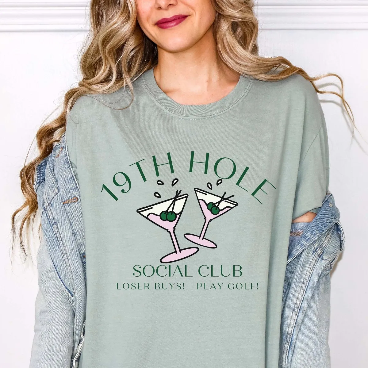 19th Hole Social Club Comfort Color Graphic Tee