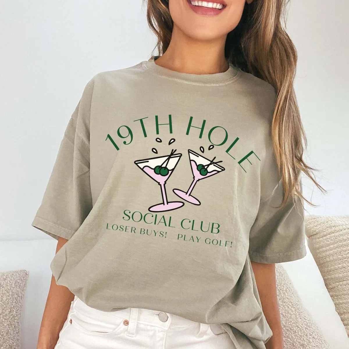 19th Hole Social Club Comfort Color Graphic Tee