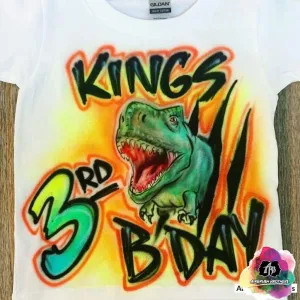 Airbrush T-Rex Bday Shirt Design