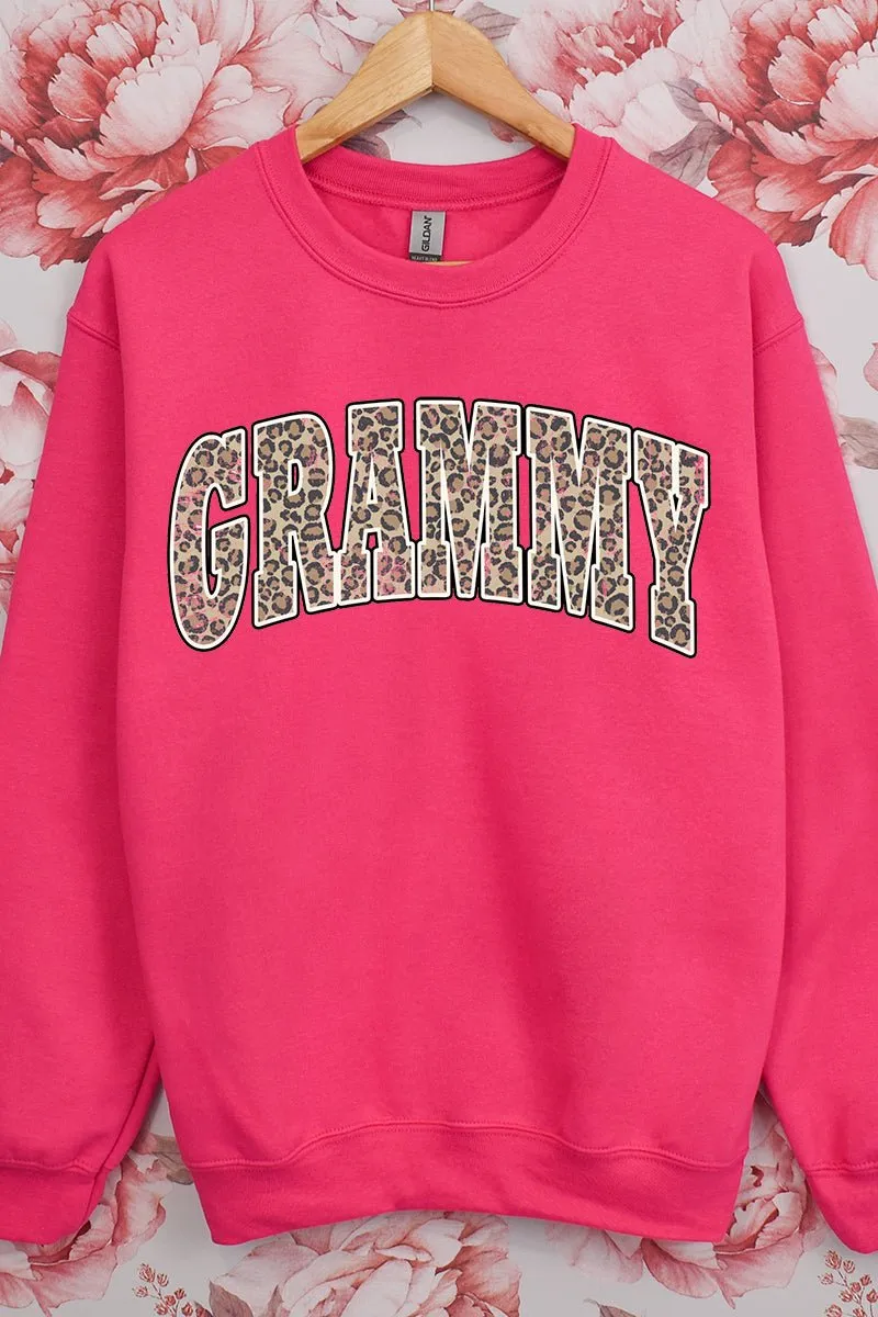 Arched Grammy Leopard Heavy-weight Crew Sweatshirt