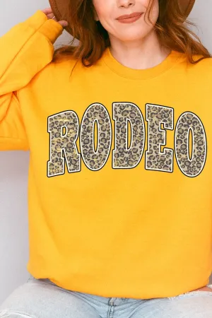 Arched Rodeo Leopard Heavy-weight Crew Sweatshirt