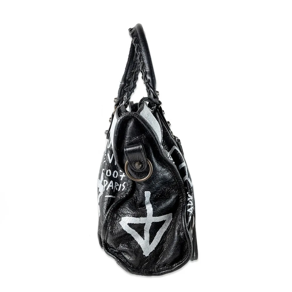 Balenciaga Motocross Graffiti Classic City Bag