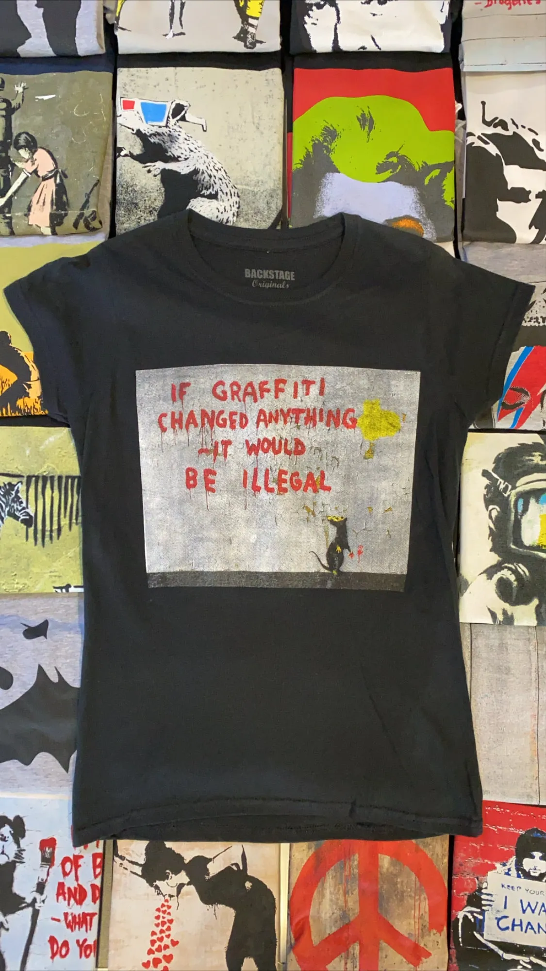 Banksy Women's T-shirt - If Graffiti Changed Anything it Would Be Illegal