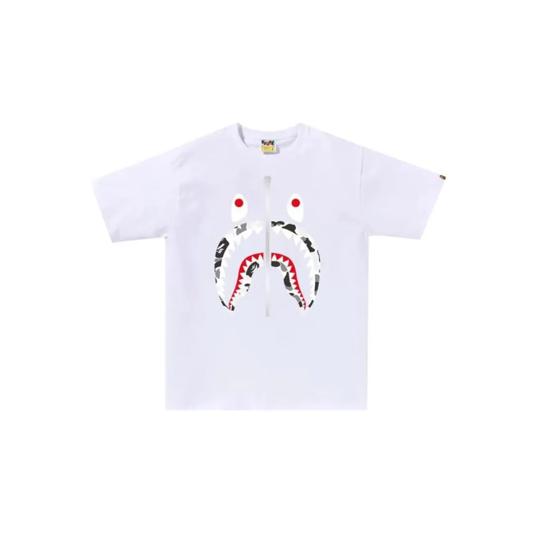 BAPE ABC Camo Shark Tee 'White / Grey' (2023)