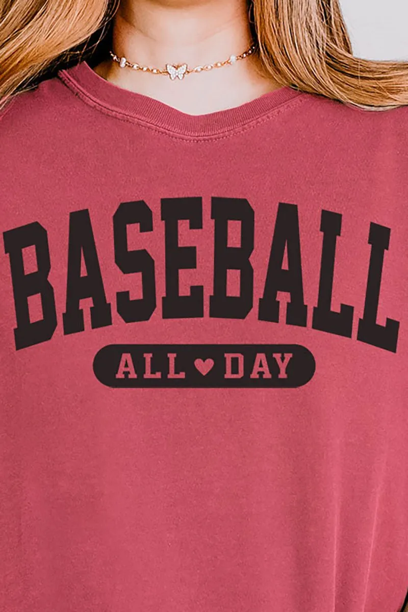 Baseball All Day Comfort Colors Adult Ring-Spun Cotton Tee