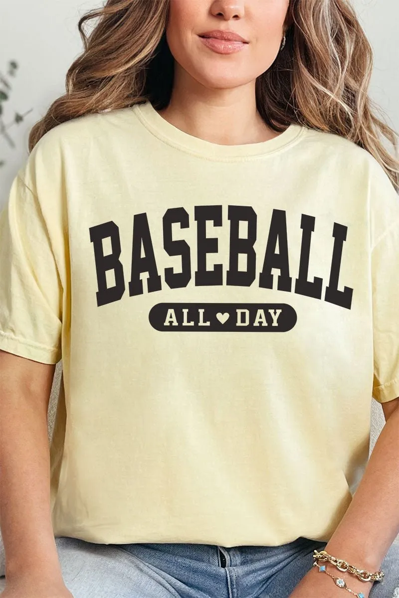 Baseball All Day Comfort Colors Adult Ring-Spun Cotton Tee