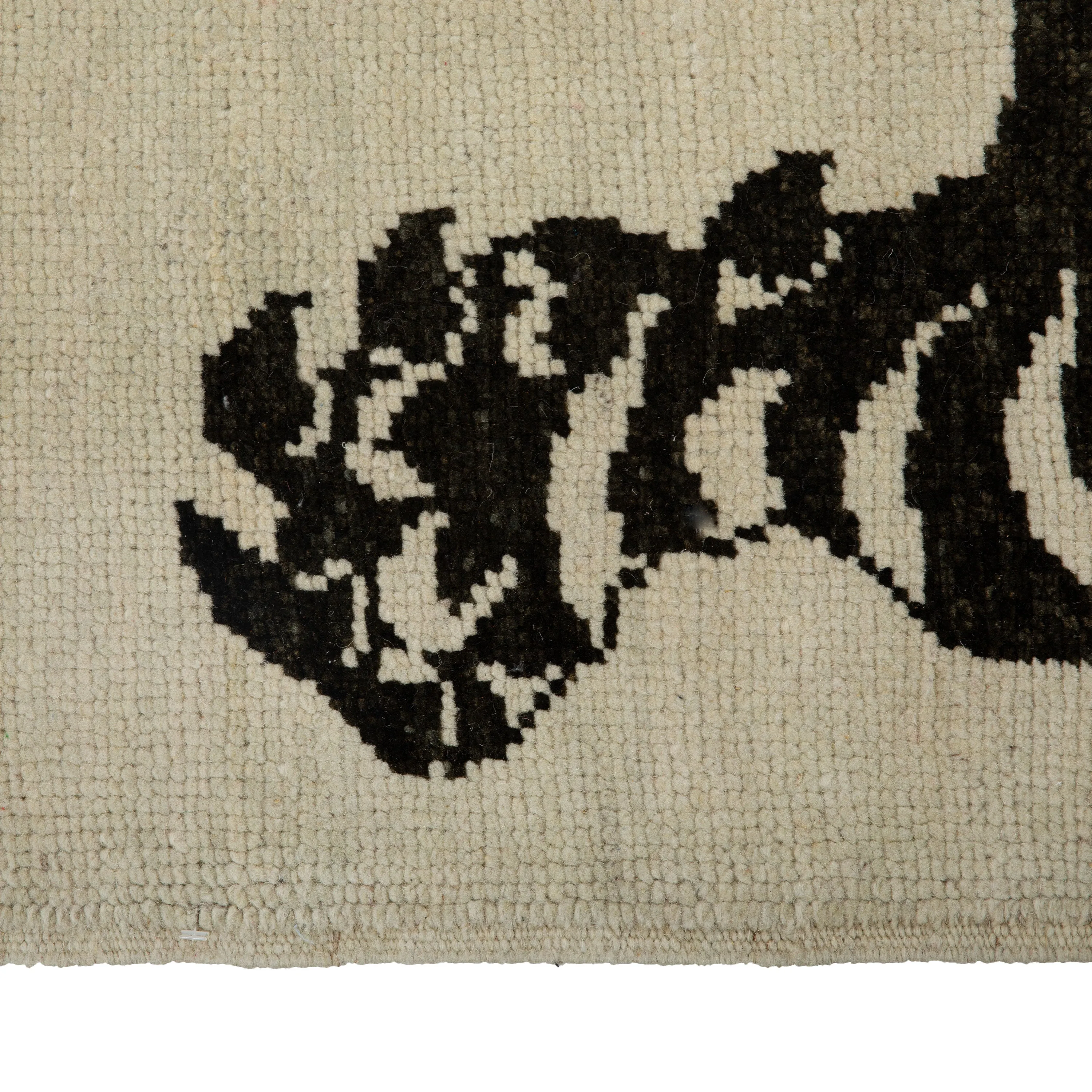 Beige Tiger Modern Turkish Wool Rug - 4'3" x 5'10"