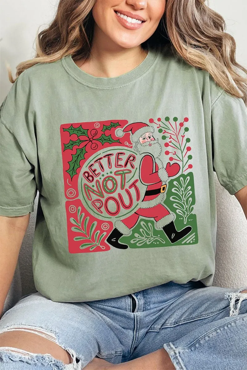 Better Not Pout Boho Doodle Comfort Colors Adult Ring-Spun Cotton Tee