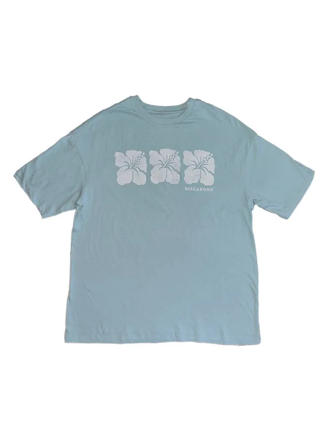 BILLABONG THREE OF A KIND WOMENS TEE - BLUE