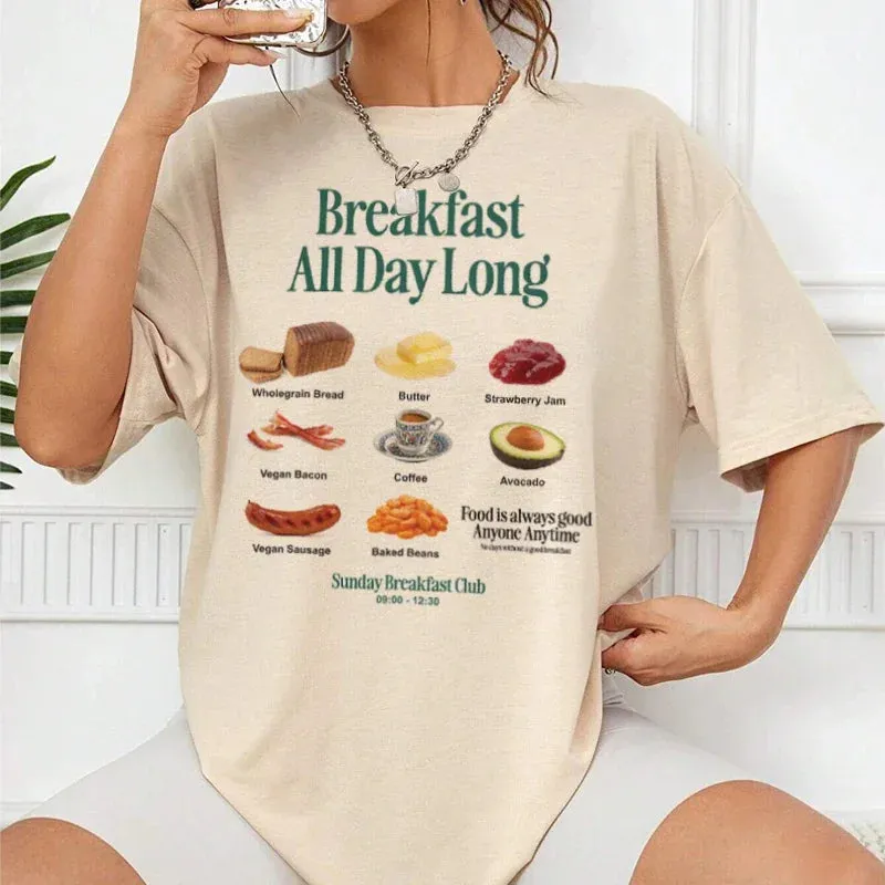 Breakfast Retro Stylish Graphic Tee