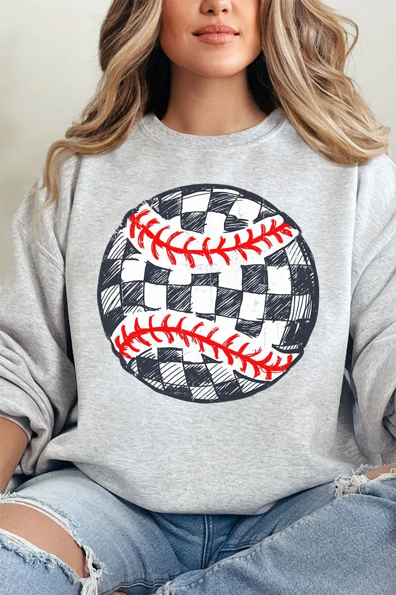 Checkerboard Pitch Heavy-weight Crew Sweatshirt