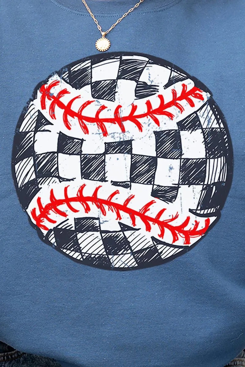 Checkerboard Pitch Heavy-weight Crew Sweatshirt