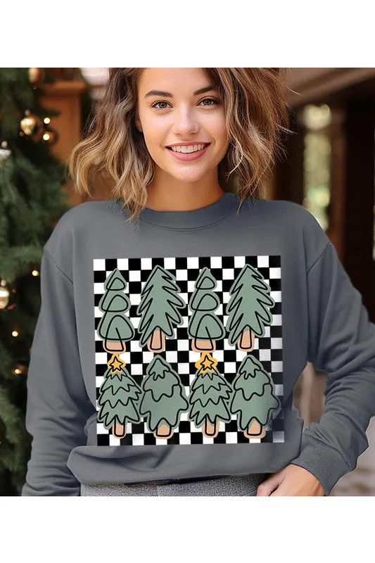 CHRISTMAS TREES UNISEX FLEECE SWEATSHIRT