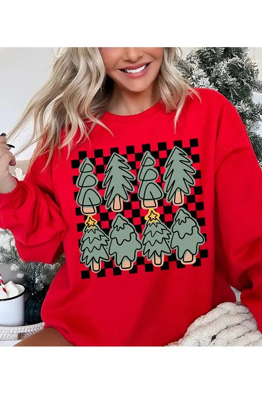 CHRISTMAS TREES UNISEX FLEECE SWEATSHIRT