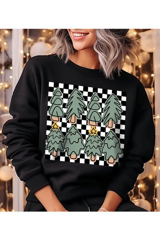 CHRISTMAS TREES UNISEX FLEECE SWEATSHIRT