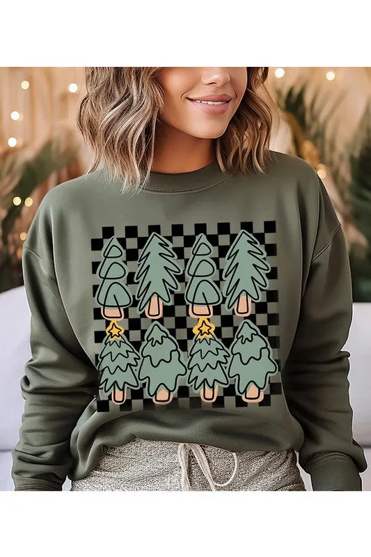 CHRISTMAS TREES UNISEX FLEECE SWEATSHIRT