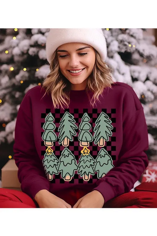 CHRISTMAS TREES UNISEX FLEECE SWEATSHIRT