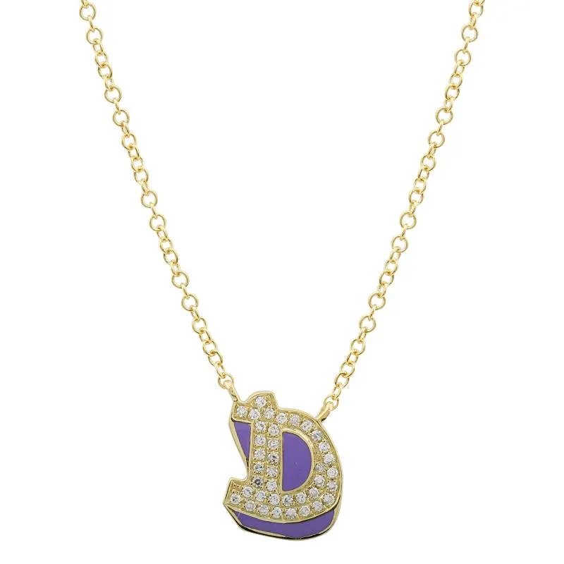 Color Graffiti Initial Necklace