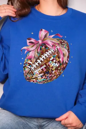 Colorful Disco Football Heavy-weight Crew Sweatshirt