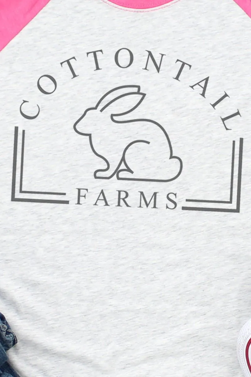 Cottontail Farms Tri-Blend Unisex 3/4 Raglan