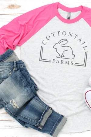 Cottontail Farms Tri-Blend Unisex 3/4 Raglan