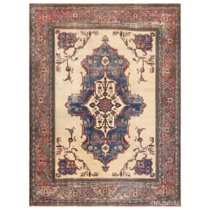 Cream & Red Khorassan Persian Rug - 10' x 13'6"