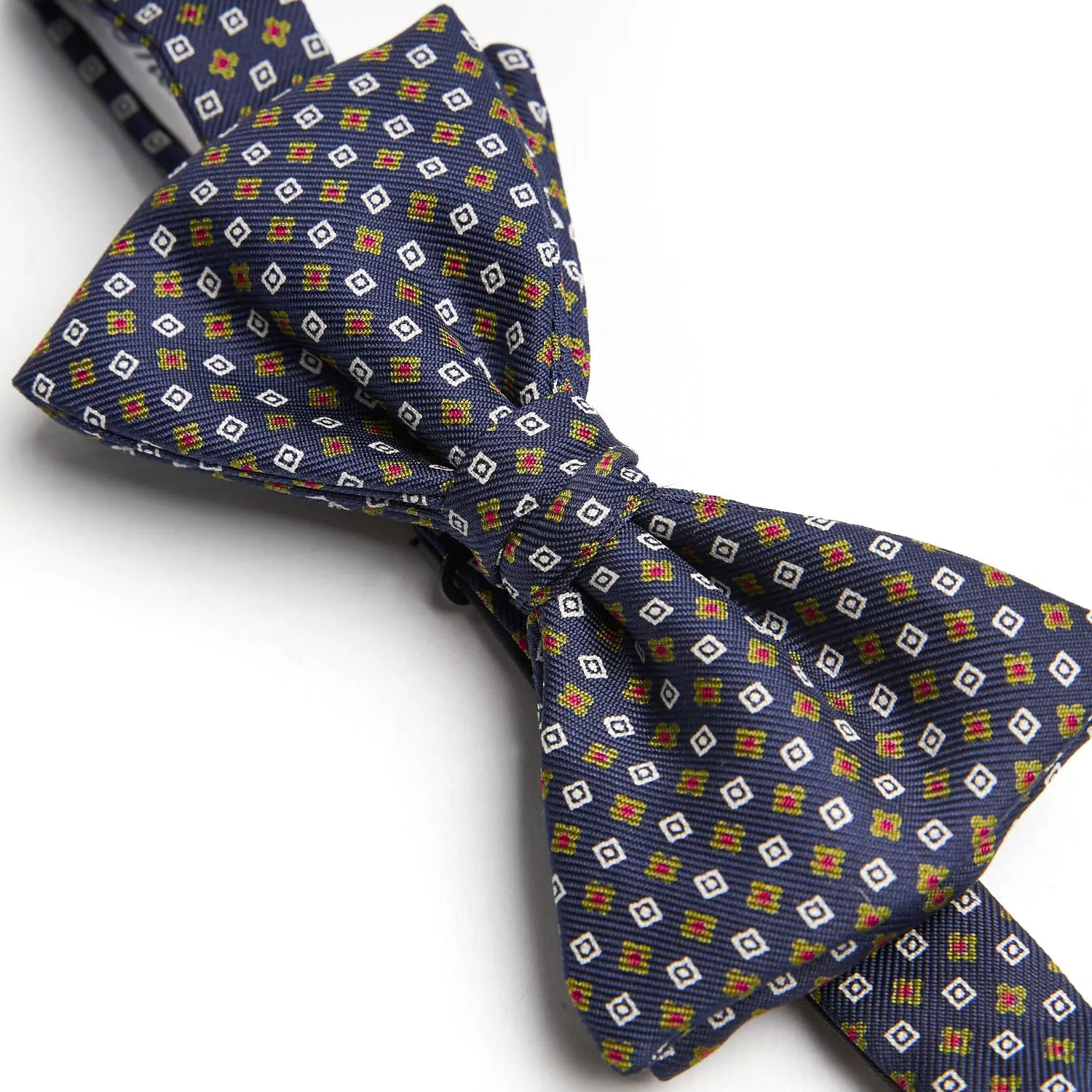 DARK BLUE PRE-KNOTTED SILK BOWTIE