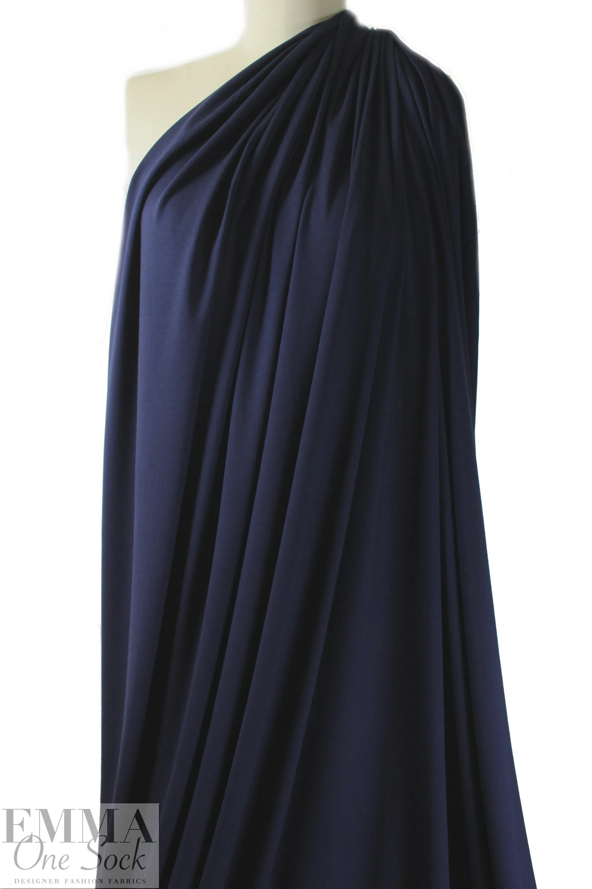 dark navy Oeko-Tex viscose/spandex 4-way jersey