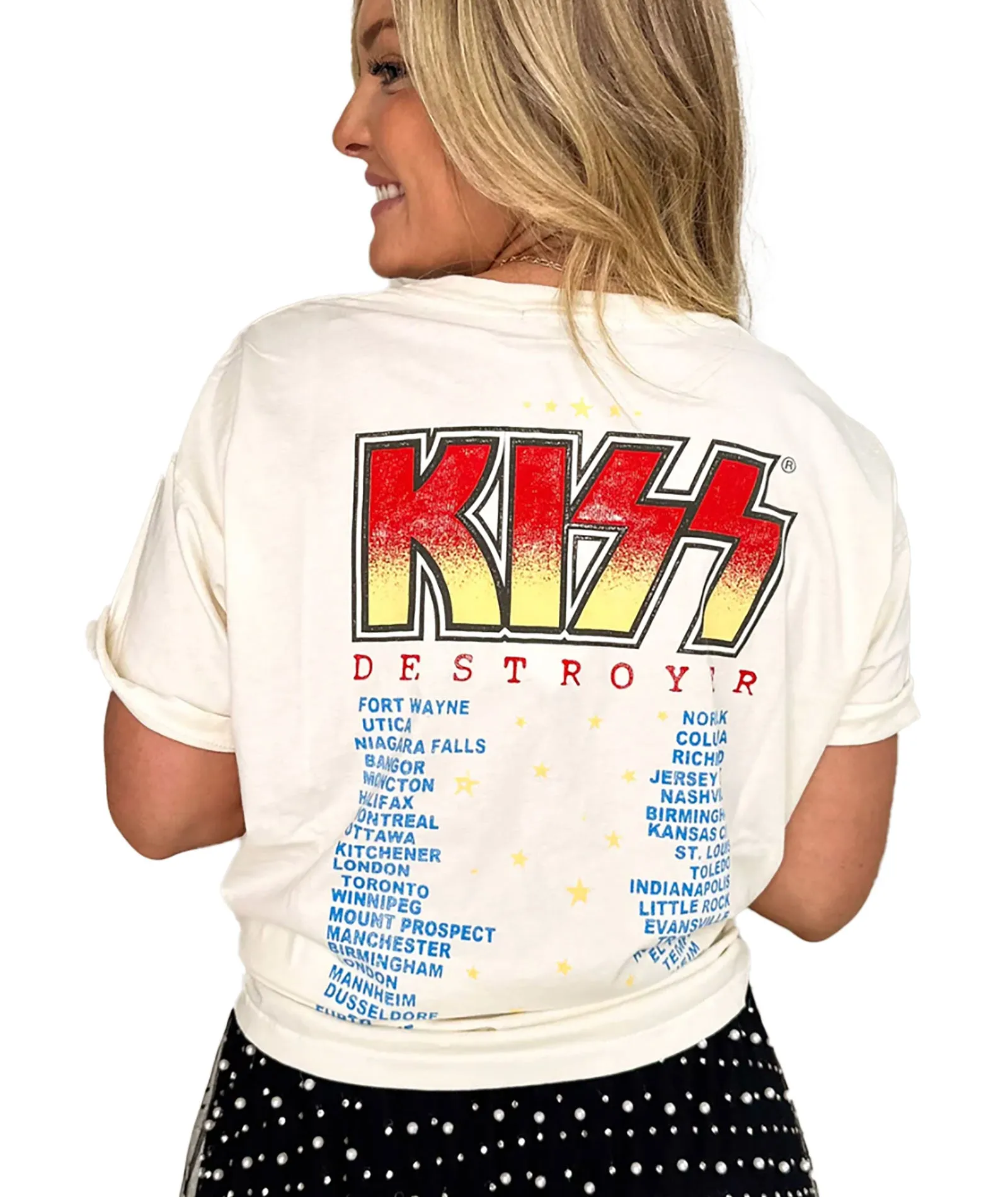 Daydreamer Women Kiss Destroyer Tour 76 Merch Tee