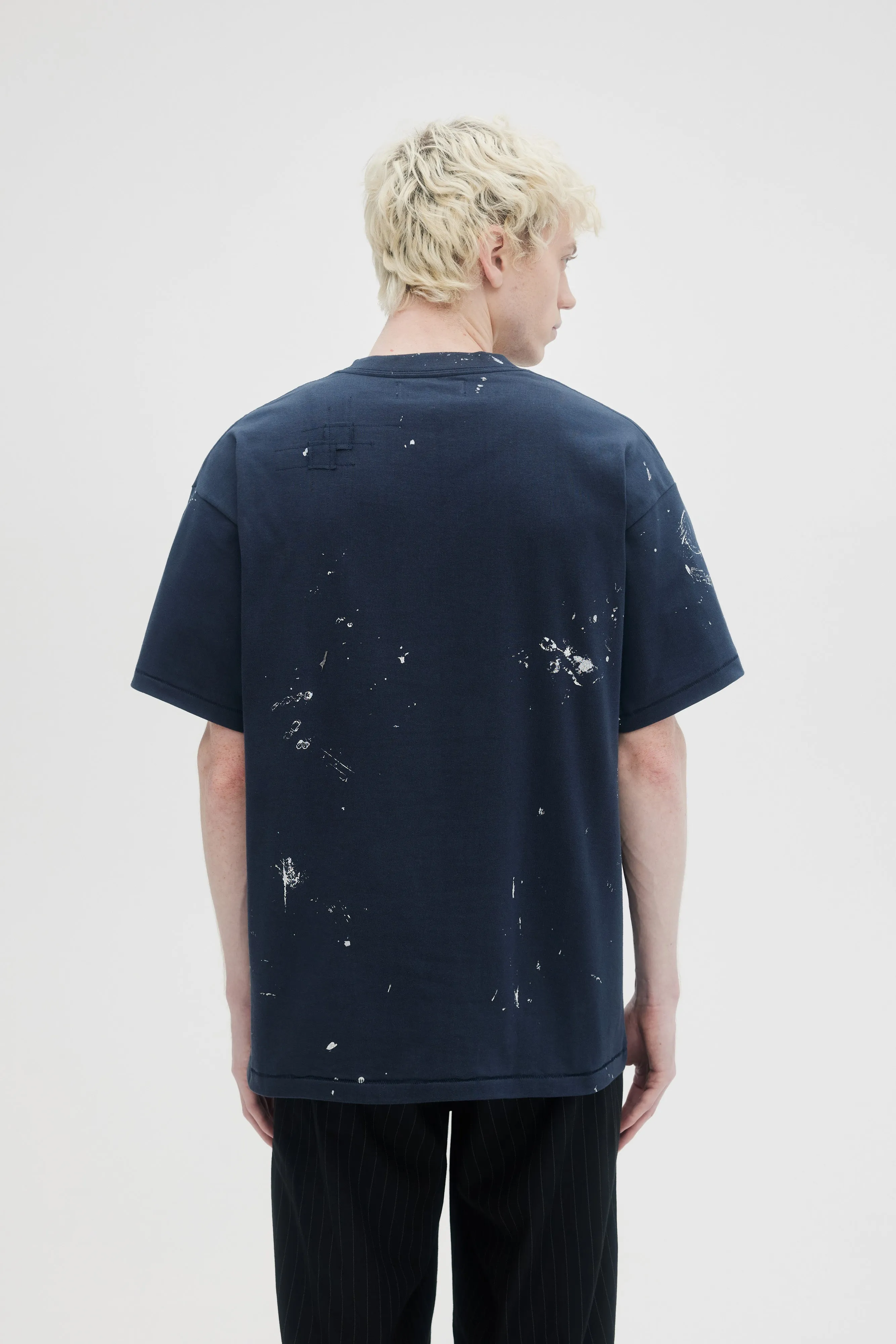 DOMREBEL Atelier Pocket Tee - Dark Blue