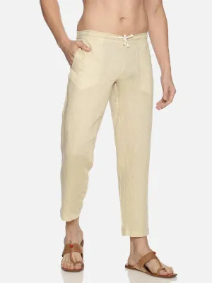 Ecentric Men's Light Brown Colour Solid Lounge Pant