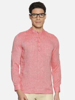 Ecentric Red Colour Hemp Short Kurta