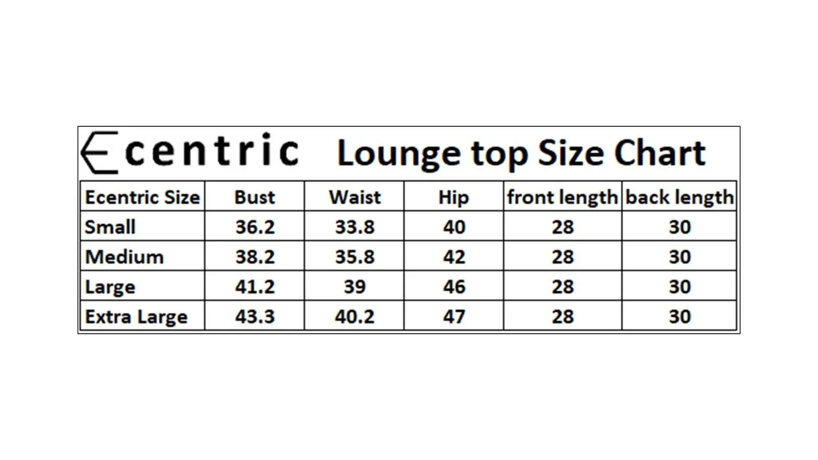 Ecentric Women's White Colour Solid High Low Lounge Wear Top