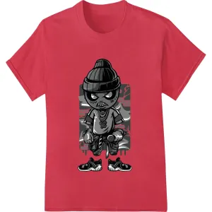 Fierce Graffiti Cartoon Character - Edgy DTF Print