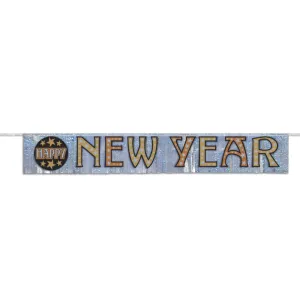 Foil New Year's Stars Fringe Banner, 4.75ft