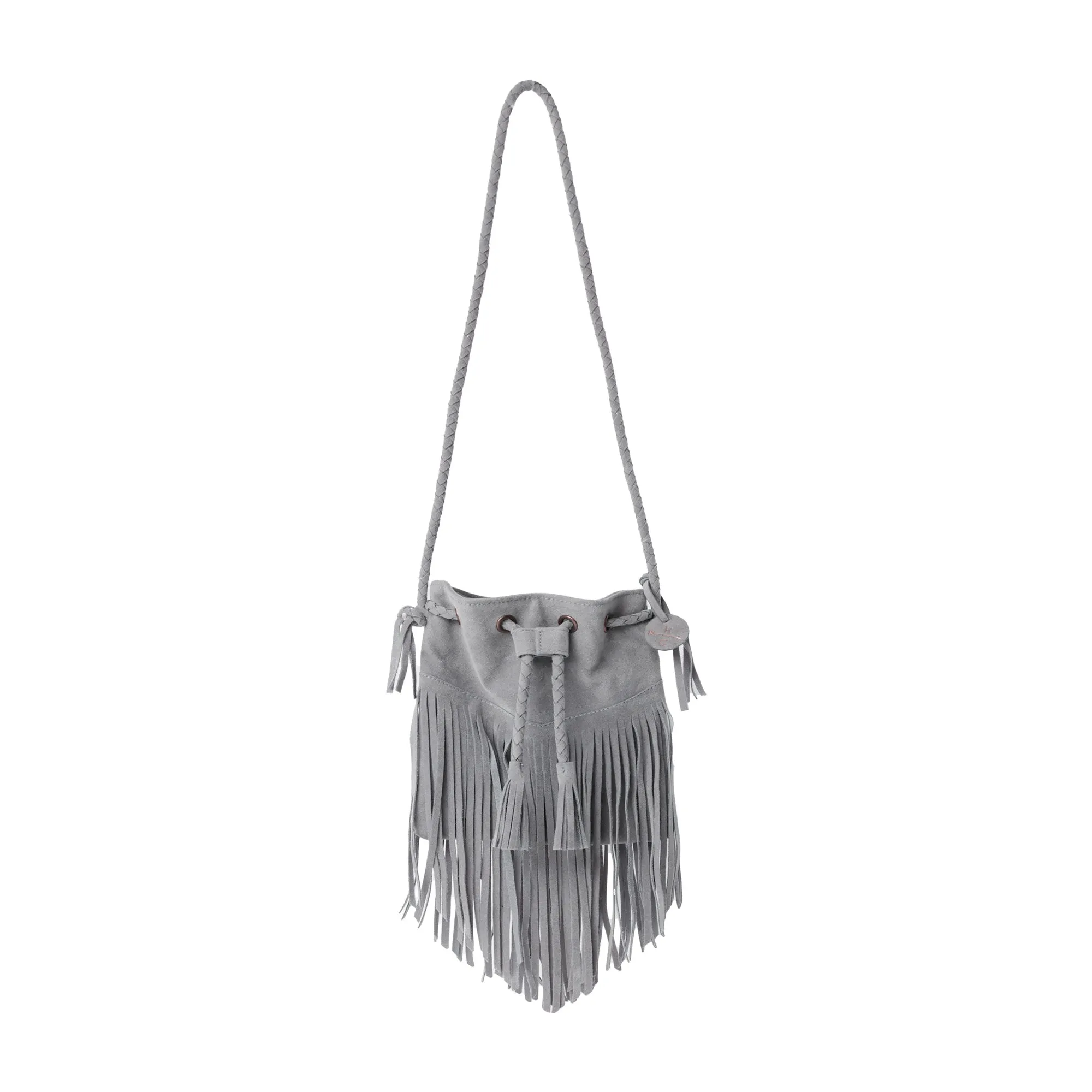 Fringe Crossbody Purse - Dusty Blue