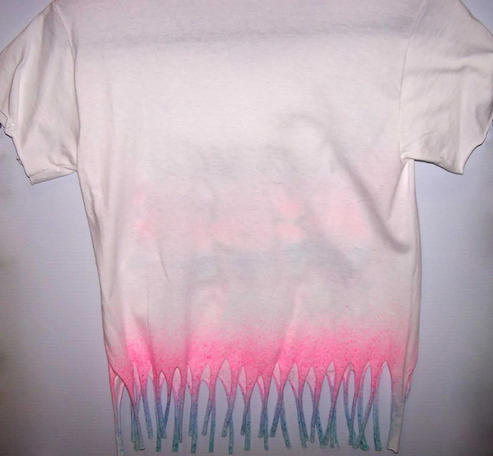 Fringe Cut Airbrushed Dance/Gymnast T-Shirt