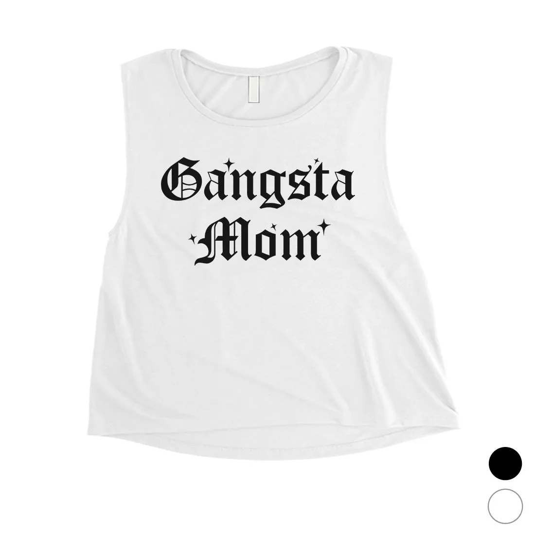 Gangsta Mom Womens Cute Mother's Day Crop Tank Top Best Mom Gifts