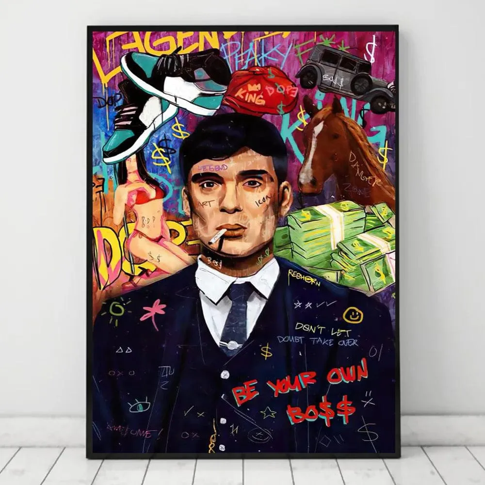 Gangster Street Pop Art Graffiti Abstract Canvas Artwork Prints