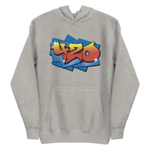 Graffiti 420 Hoodie | Urban Cannabis Hoodie | Street Art Weed Fashion