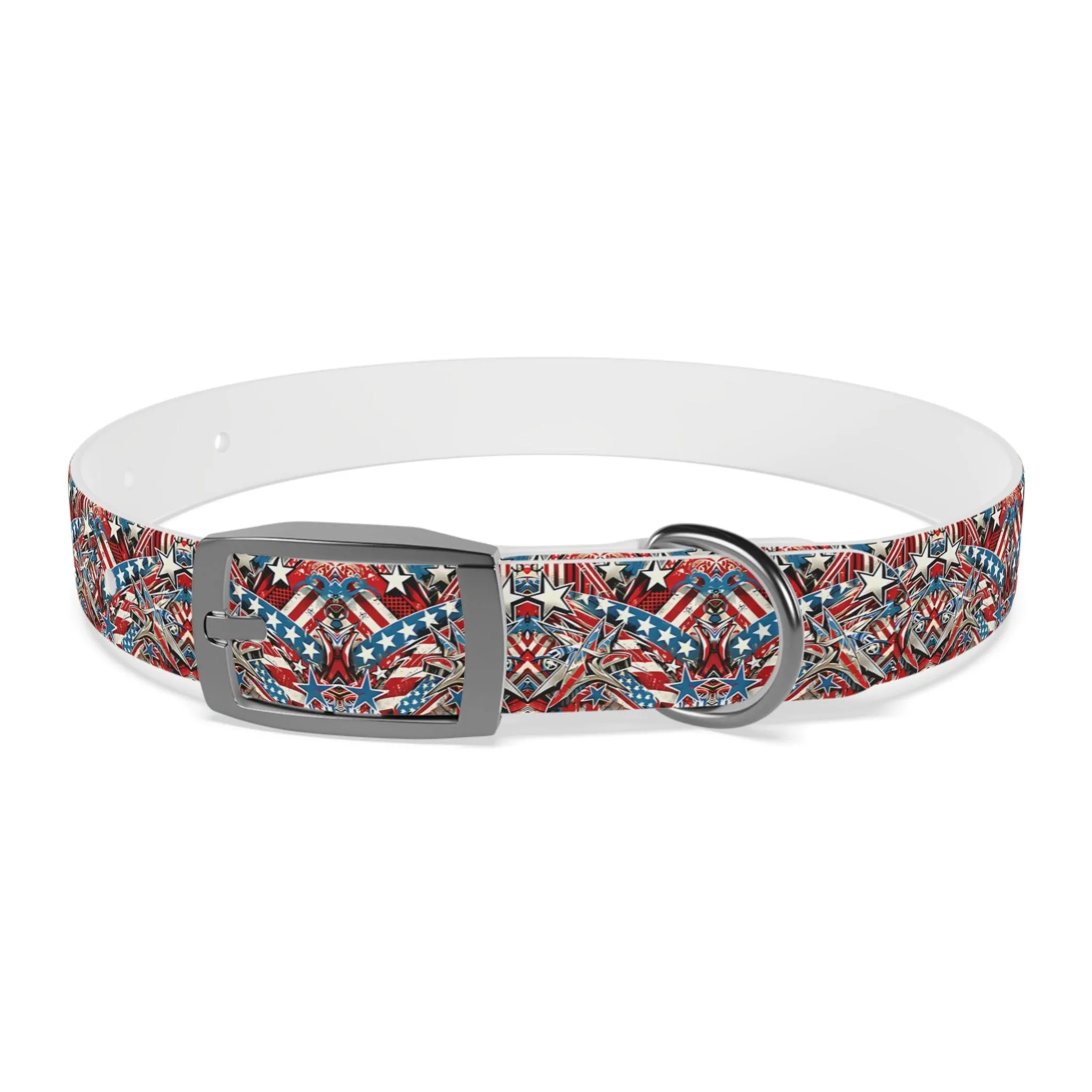 Graffiti Art Americana Dog Collar