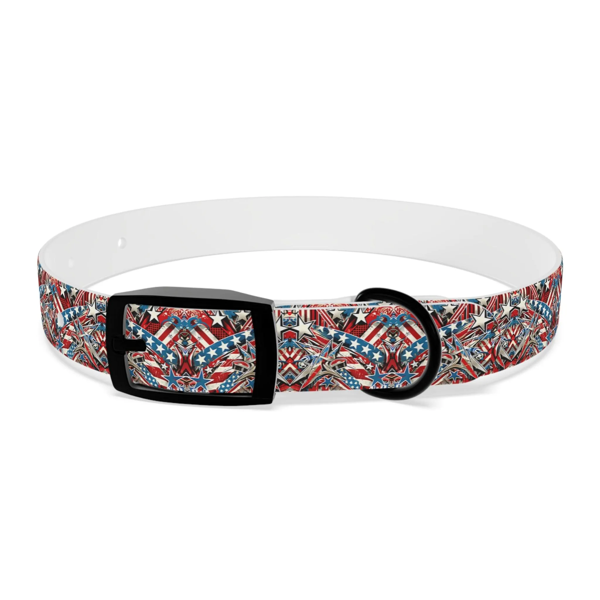 Graffiti Art Americana Dog Collar