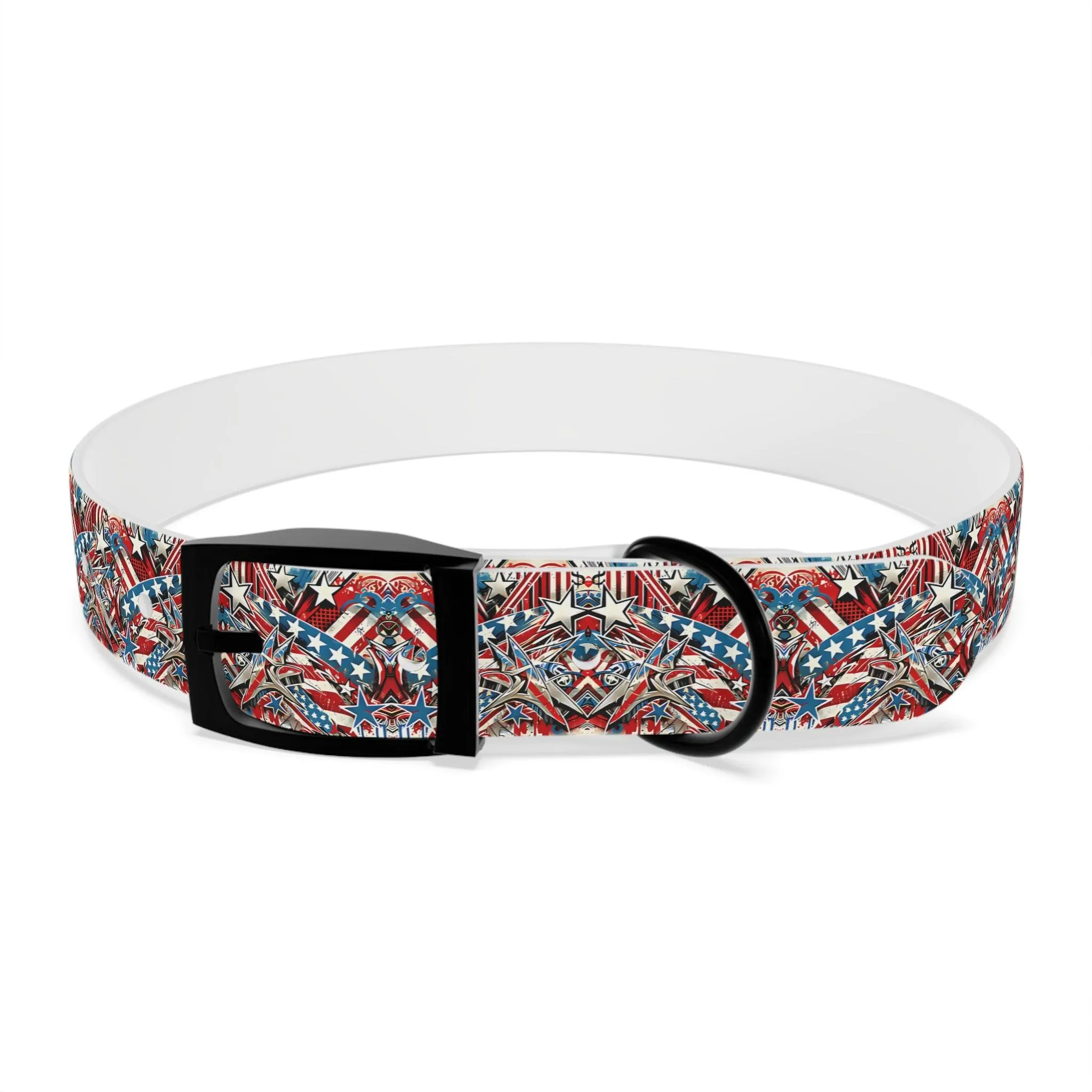 Graffiti Art Americana Dog Collar