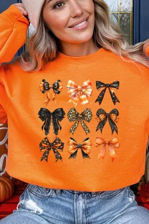 Halloween Coquette Bows Heavy-weight Crew Sweatshirt