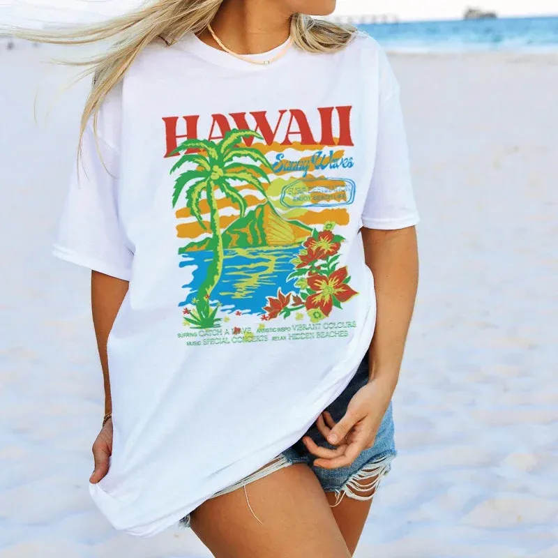 Hawaii Beach Stylish Graphic Tee