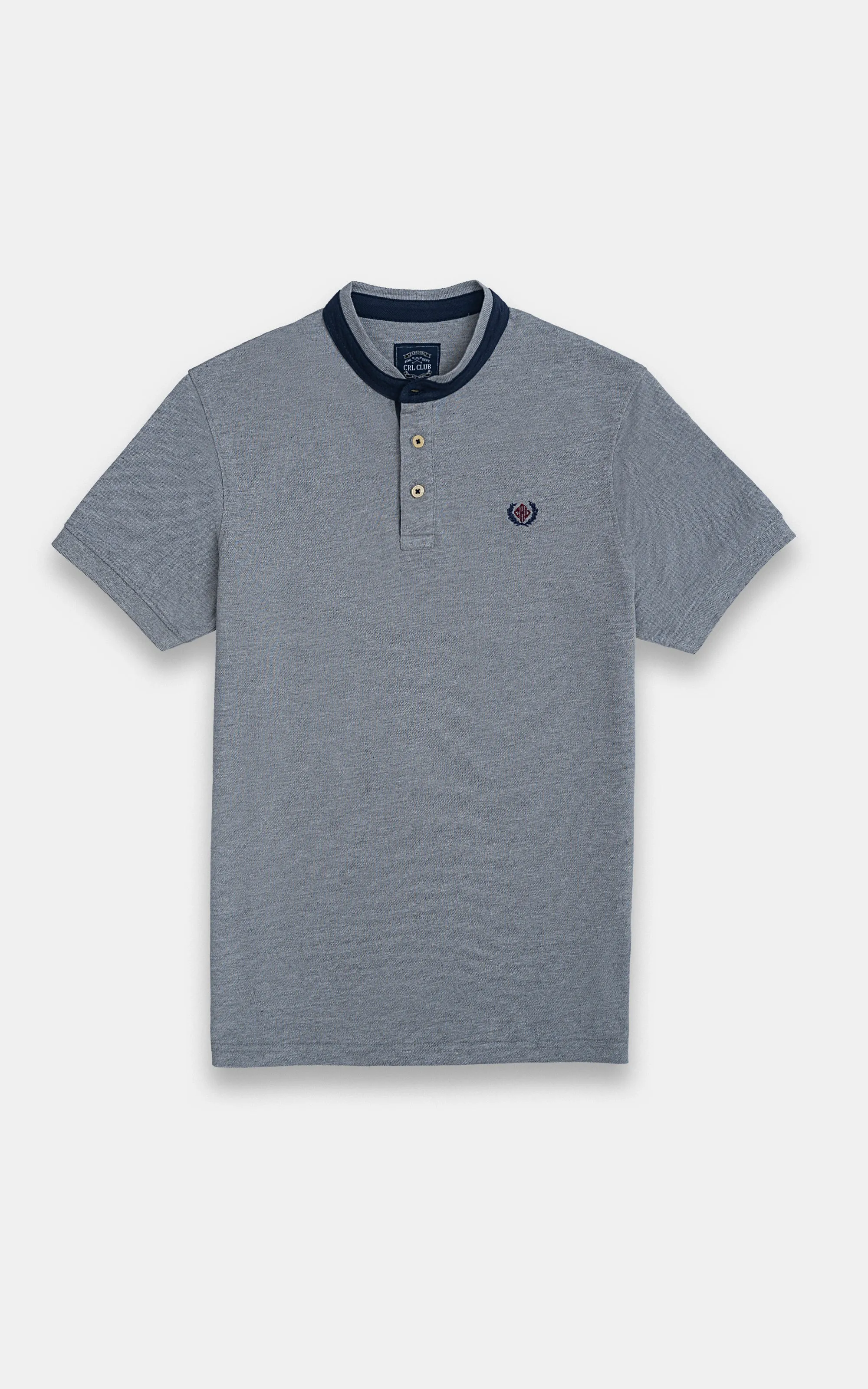 HENLEY T-SHIRT HEATHER GREY